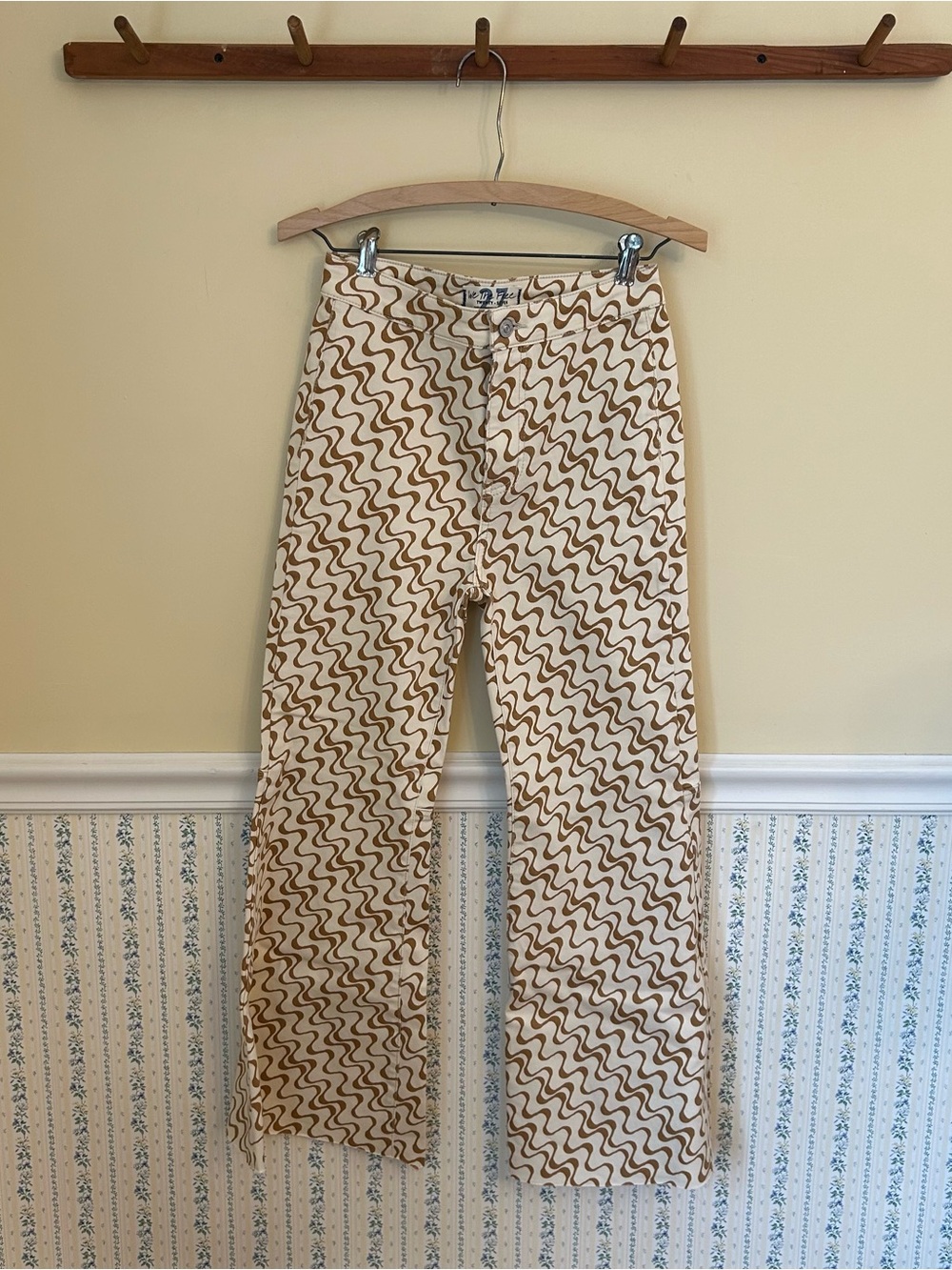 Free People Funky Patterned Jeans